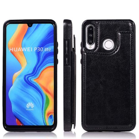 Stilrent Skyddande Skal med Kortfack - Huawei P30 Lite