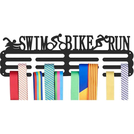 Medaljeophæng Display Holder Stativ Svømning Cykling Løbetræning Triathlon Tema Medalje Display Væghængt Ramme Sportsmedaljeholder Stativer til 