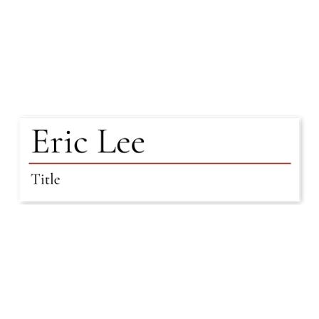 Custom door name plate - 100x30 mm - Plastic - Signomatic.com.au