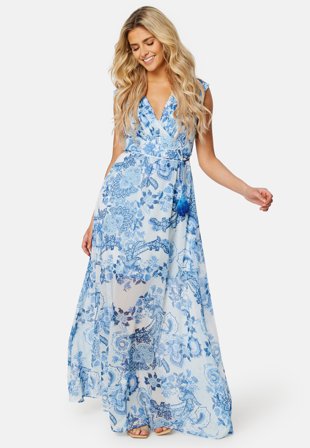Guess Gilda Long Dress P7FR BLUE COLLECTIBL Klær