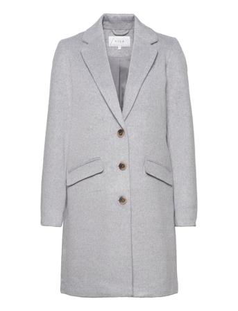 Vileovita Coat/Su Outerwear Coats Winter Coats Harmaa Vila