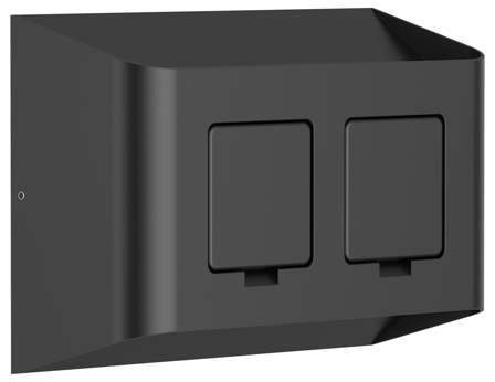 Aneta Lighting Sögne 71202-15 Vägglampa med uttag, 10 W, svart, Belysning