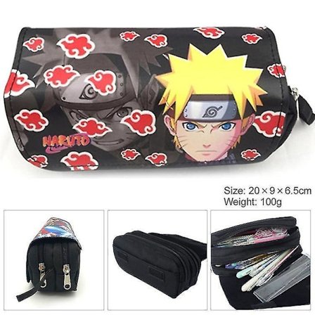 Venalisa Naruto Pencil Case Pencil Case Double Zipper Student Pencil Case Style 9
