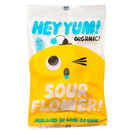 Hey Yum! Sour Flower Ø 100 g, Helse & Madvarer, Snacks, Lakrids & Vingummi