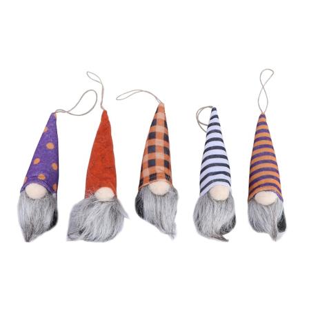 5 stk Svarte Hjemmedekor Håndlagde Klut Dukker Hengende Nisse Dukke Hengende DekorasjonSvart24x6cm Black 24x6cm