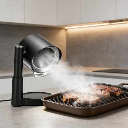 Bærbar Emhætte – 3 Hastigheder, Trippelt Beskyttelse og Aftageligt Aluminiumfilter