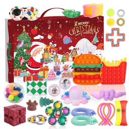 Julekalender Gave Fidget Legetøj 24 Dages Pakke Sæt Anti Stress Kit Stressaflastning Fidget Legetøj Blind Box Børn