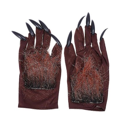 1 Par Ulvehansker Kostyme Djevelhansker Halloween Ulvehansker