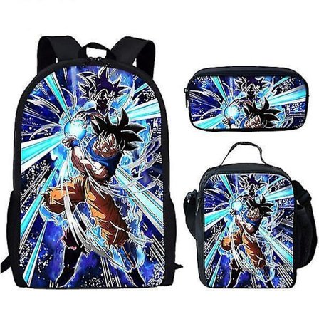 Dragon Ball Elementary School Theme School Bag 3-piece Set Computer Bag Messenger Bag Pencil Case