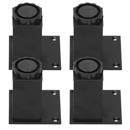 4 stk. / sæt møbelben justerbar højde aluminiumlegering firkantet støtte til sofa skab 80mm