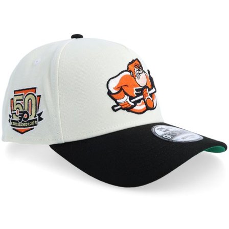 New Era - NHL Vit adjustable Keps - Hatstore Exclusive x Philadelphia Flyers 9F ORTY Chrome/Black 50 A-frame Adjustable @ Hatstore