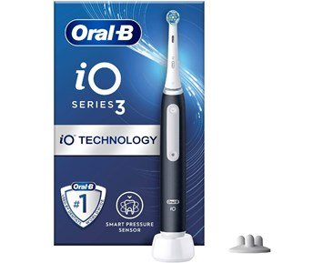 Oral-B-iO3S - Matt Black-Elektrisk tannbørste med smart trykksensor-Oral care-Elektriske tannbørster