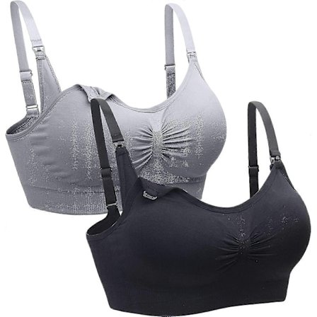 2 Pakkaa Rintaliivejä, Langattomat Rintaliivit, Naisten Uni- ja Äitiysrintaliivit, Imettämisrintaliivit - Perfet