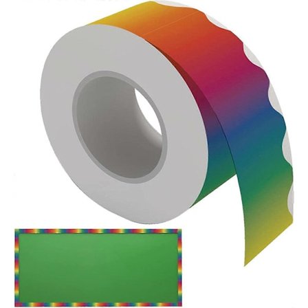 2-pak regnbuekantliste til opslagstavler, gradient klasseværelseskant til at dekorere vægge, skabe, skole