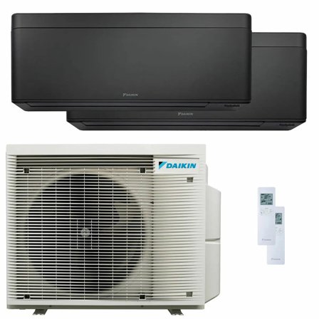 Condizionatore Daikin Stylish Total Black dual split 7000+7000 BTU inverter A+++ wifi unità esterna 4 kW