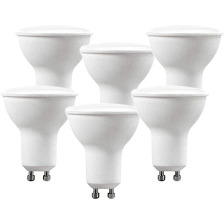 GU10 5W 220V 400 Lumen LED-pære 6000k (X6, kold hvid)