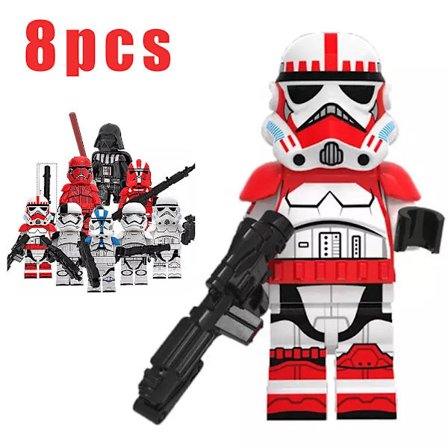 8 st/set Star Wars Darth Vader figurer Minifigur Monterad Mini Byggkloss Leksaker Gåvor