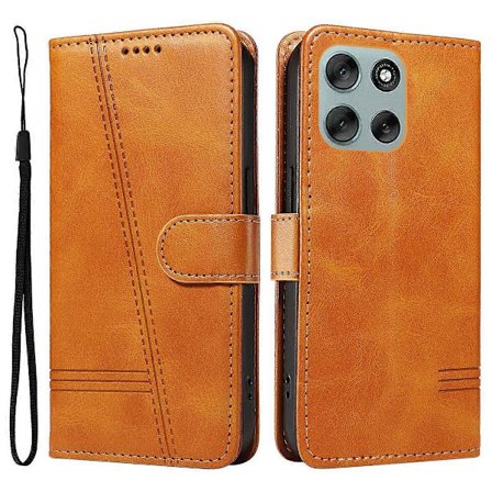 For Motorola Moto G56 5G Wallet Case T-Shape Lines Læder Telefon Cover Stand [D]