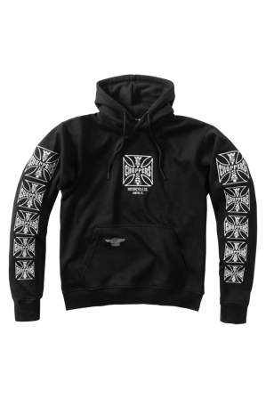 Felpa West Coast Choppers Dominator Nero L