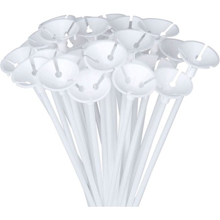 Ballongstenger, 100 stk. Ballongkopp med stang