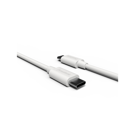 Kreafunk - USB-C til C-kabel, Hvid, GRS-certificeret, Genanvendt Materiale