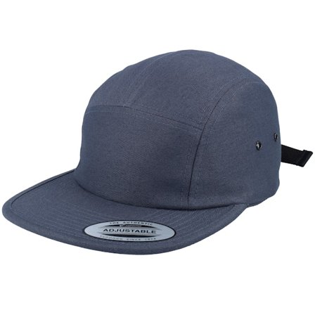 Yupoong - Blå 5panel Kasket - Graphite Classic Jockey 5-Panel @ Hatstore