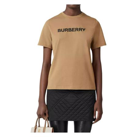 Burberry, T-Shirts Bruin, Dames, Maat:M,Katoen