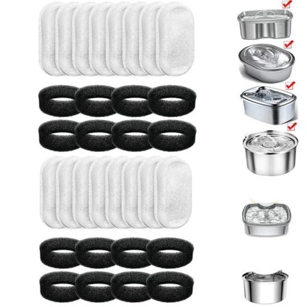 16 set katt vatten fontän filter justerbar vatten flöde husdjur vatten fontän katt fontän tillbehör