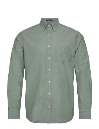 Reg Broadcloth Bd Skjorte Casual Grøn GANT