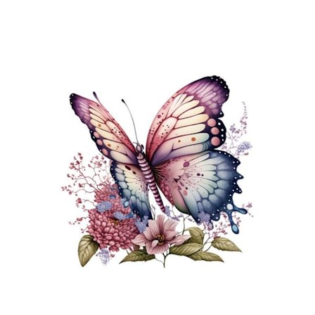 Butterfly Toalettdekaler Blommiga fjärilsdekaler 4 4