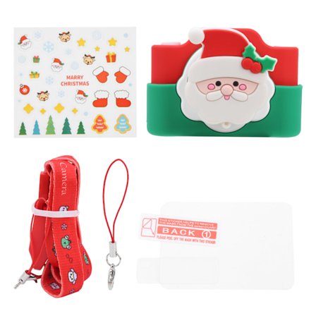 Barn Digitalkamera HD Video Dubbla Linser Jultomte WiFi Julklapp