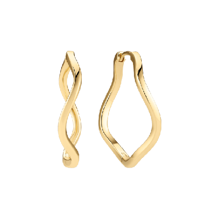 Sif Jakobs Jewellery Ellera Waves X-grande Earrings Örhängen Dam Guld XL