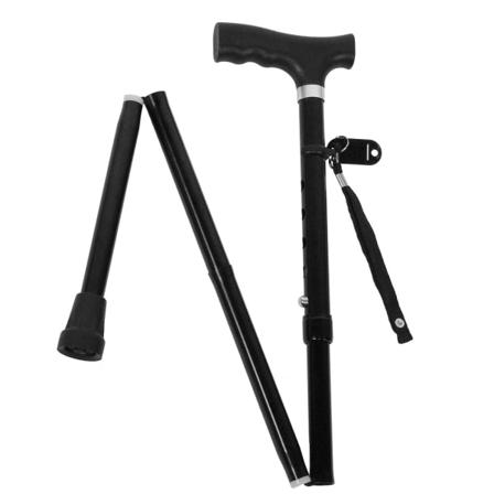 Foldbar vandrestok Justerbar Højdehåndtag Krykke Foldelig Trekking Vandrestang