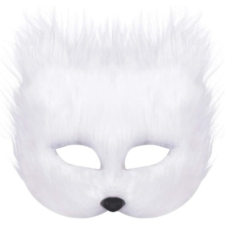 Räv mask halloween cosplay mask halv ansikte slöja ögon mask lurvig räv dräkt tillbehör djur fest katt masker