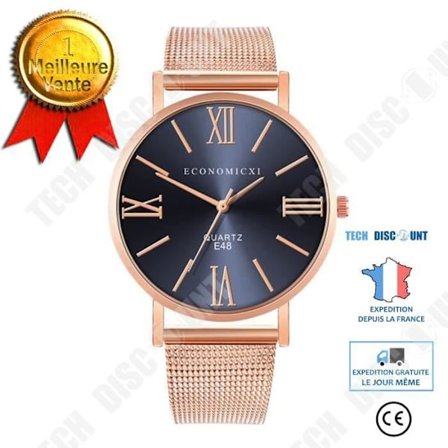 Armbandsur - TD - Kvarts - Roséguld - Stål - Avslappnad och Affärsmässig