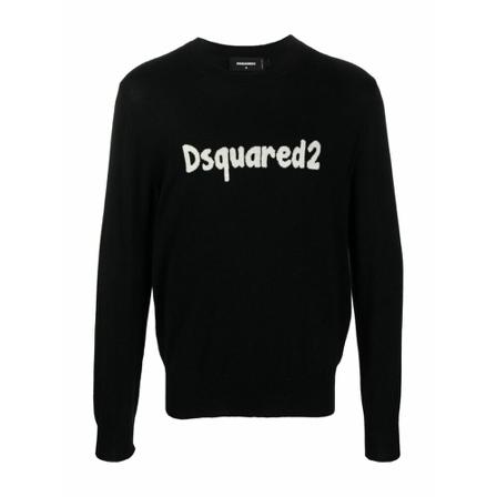Dsquared2 - Stickade Tröjor - Svart - Herr - Storlek: S, Herr, Storlek: S