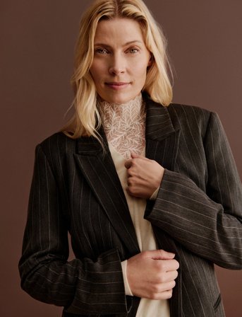 Rosemunde Rwpin Ls Blazer - Grey - 38