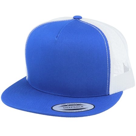Yupoong - Blå snapback Kasket - Classic Royal/White A-Frame Trucker Snapback @ Hatstore