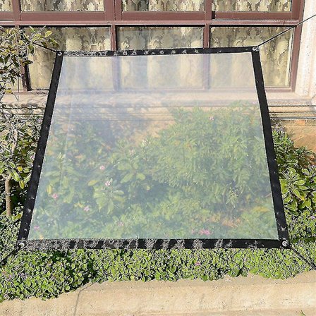 Transparent presenning Vanntett Pe Hage presenning Ark Film Stoff Med / Øyebolter Og Snøre Tåler Tung Bruk(2*1M)