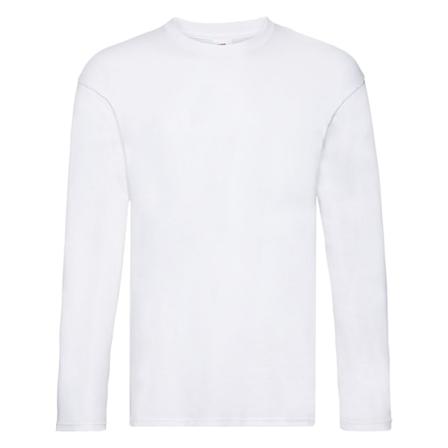 Fruit Of The Loom Original långärmad T-shirt M Vit White M