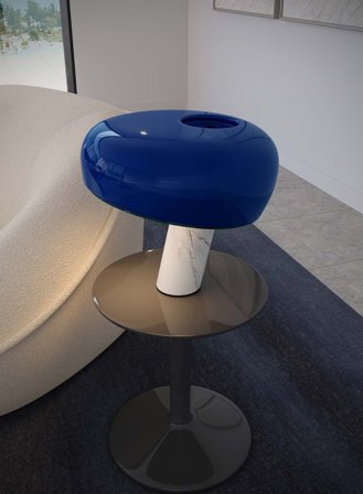 Snoopy bordlampe - navy blue