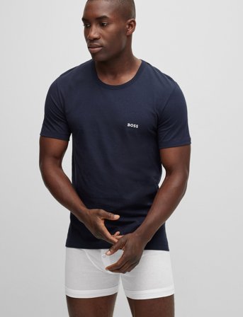 BOSS Tshirt Rn 3P Classic - Navy - S