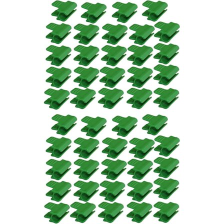48 Pak Have Slangeklemmer, Tilbehør Til Drivhusfilm, Ydre Diameter 16mm, Plantestokke, Drivhus Plastikklips, Grøn