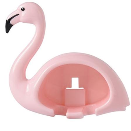 Flamingo hullfri søt dyretannbørsteholder tannbørsteholder veggklistremerke