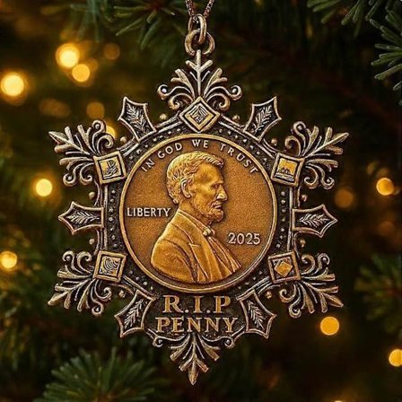 2025 Viimeinen Lincoln Penny Lumihiutale Koriste Historiallinen Muistokolikko Joulukoriste