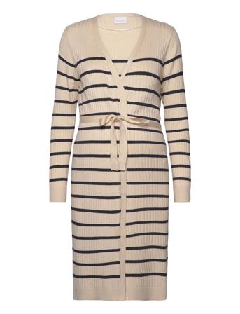 Mlnewsiv L/S Long Cardigan A. Strikkegenser Cardigan Beige Mamalicious*Betinget Tilbud