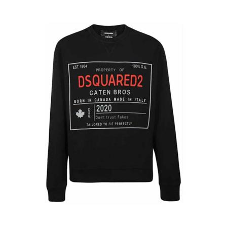 Dsquared2, Sweatshirts Czarny, Mężczyzna, Rozmiar: S