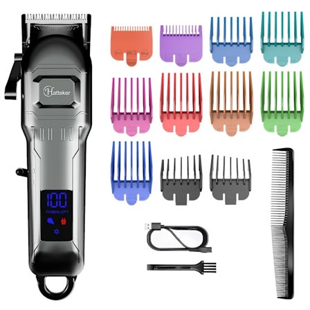 Hatteker Mens Hair Clipper Trimmer Professional Hair Cutting Kit