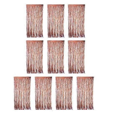 10 st Franskant Gardin Metallisk Glitterfolie Franskant Gardin Bakgrund Återanvändbar Glimmande Vågig Glitter