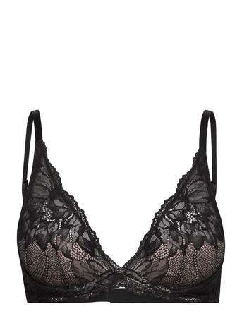 Lght Lined Plunge Lingerie Bras & Tops Plunge Bras Svart Calvin Klein